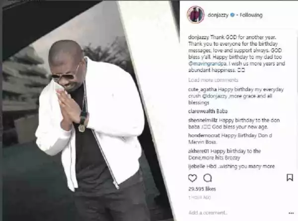 Don Jazzy Kneels Down To Thank God, As He Celebrates His 35th Birthday (Photo)